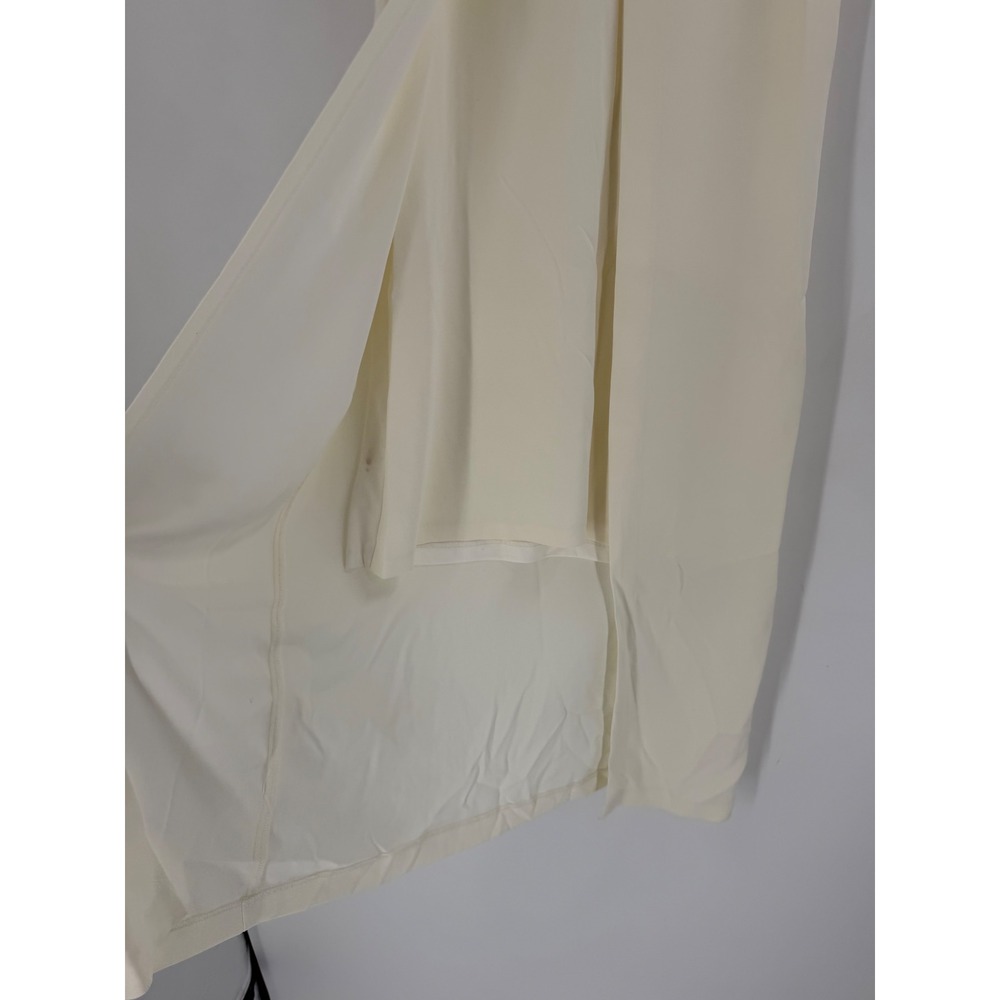 NWT Zara Maxi Dress Womens S Cream Layered High Slit Minimalist Chic - Picture 9 of 13